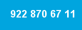 922 870 67 11 922 870 67 11